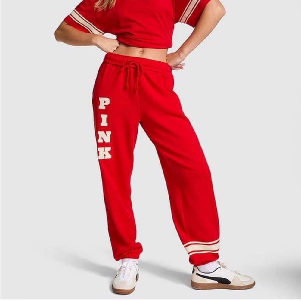 ♥️PINK Victoria's Secret Bold Red Joggers